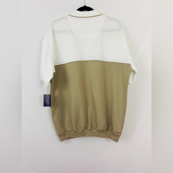 Men’s Safe Harbor Sportswear Collared Short Sleeve Top White/Taupe Black… - Picture 8 of 8